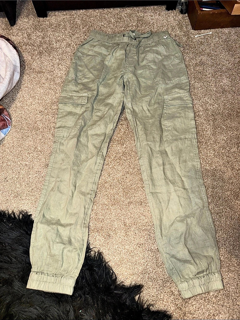A New Day Linen Jogger Pants in Green Size XS NWT